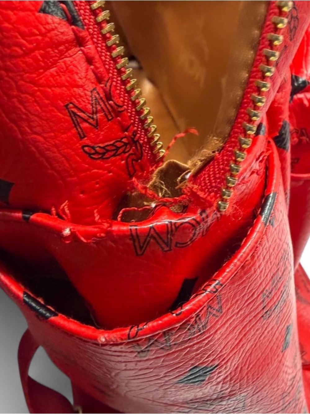 Red Studded Backpack - Picture 7 of 7
